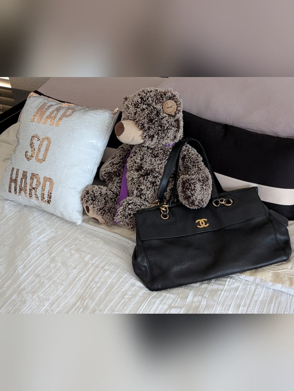RARE ARCHIVAL Chanel Executive Cerf Tote - Black Caviar - LAMPO ITALY